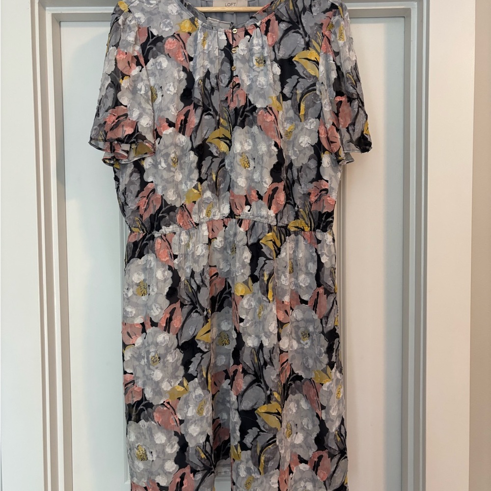 LOFT Multicolor Floral Dress